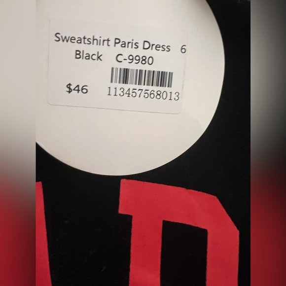 Take Note Paris Sweatshirt Dress, Girls - Picture 3 of 4